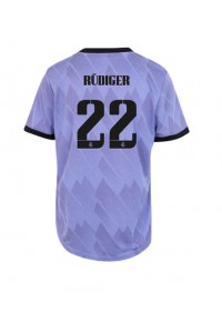 Real Madrid Antonio Rudiger #22 Fotballdrakt Borte Klær Dame 2022-23 Korte ermer